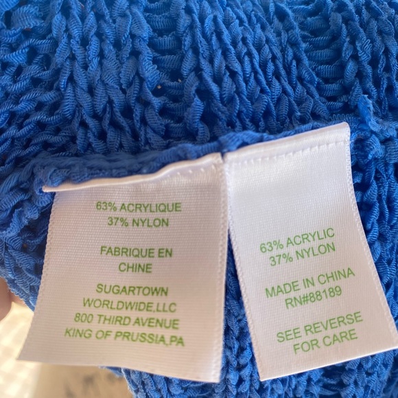 EUC worn once! Lilly Pulitzer Luca Fringe Sleeveless Sweater Tank Top-Lapis Blue - Picture 7 of 9